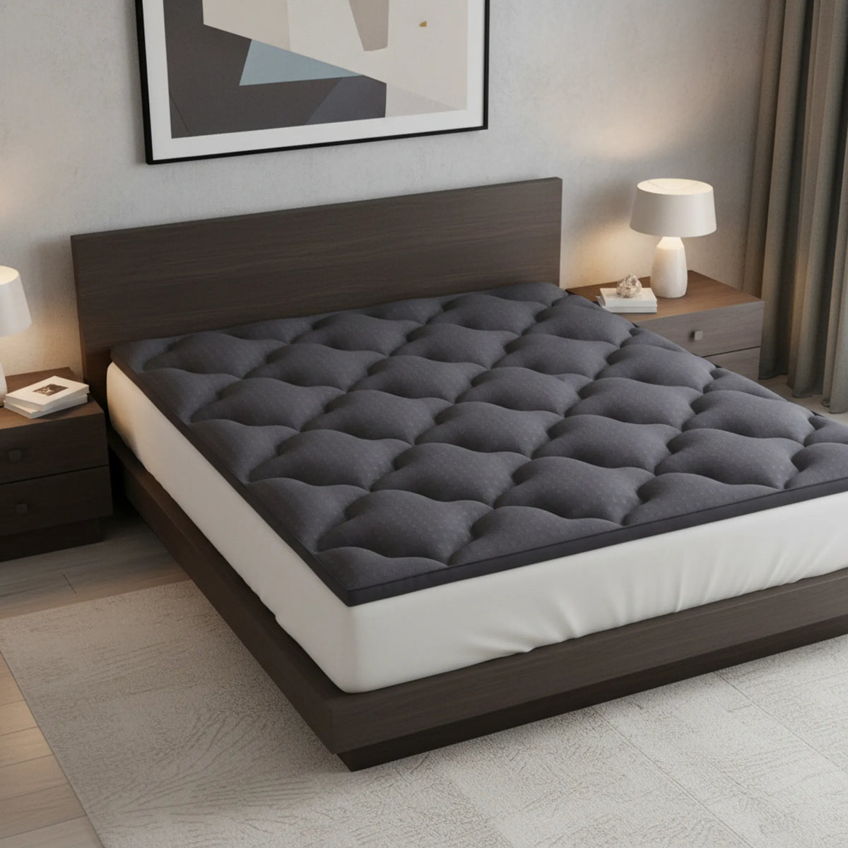 Dark Cotton California King Mattress Topper